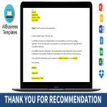 Sample Thank You Letter for Recommendation for College gratis en premium templates