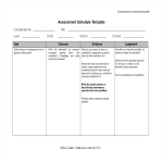 Assessment Schedule gratis en premium templates