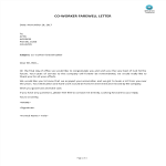 Co Worker Farewell Letter gratis en premium templates