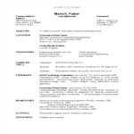 template topic preview image Engineering Internship Resume Sample