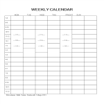 Weekly Calendar Word gratis en premium templates