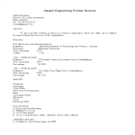 Sample Engineering Fresher Resume gratis en premium templates