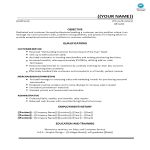 template topic preview image Customer Service Resume Objective