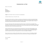 Printable Termination of Service Letter gratis en premium templates