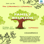template topic preview image Family reunion flyer template