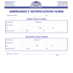 Institute Employee Emergency Notification Form gratis en premium templates