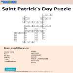 template topic preview image Saint Patrick's Day Puzzle