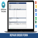 Repair Order Template gratis en premium templates