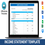 Sample Income Statement gratis en premium templates
