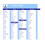 Camping Checklist Excel gratis en premium templates