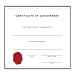 template preview imageFormal Certificate Of Achievement