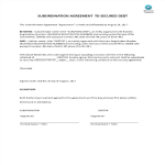 Subordination agreement gratis en premium templates