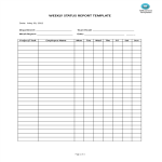 template topic preview image Weekly Status Report Template