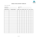 Weekly Status Report Template gratis en premium templates