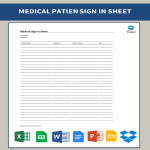 template topic preview image Medical Sign In Sheet   4 Columns