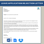 template preview imageLeave Application Rejection Letter