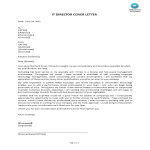 IT Director Cover Letter gratis en premium templates