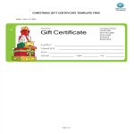 Christmas Gift Certificate Template free gratis en premium templates