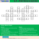 St Patrick's Day crossword puzzle gratis en premium templates