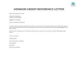 Vendor Credit Reference Letter gratis en premium templates