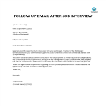 template topic preview image Business Followup Letter After Interview