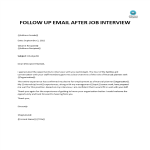 Business Followup Letter After Interview gratis en premium templates