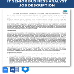 template preview imageSenior Business System Analyst Job Description