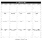template topic preview image Printable Blank Shopping List