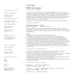 template topic preview image PHP Developer CV Sample