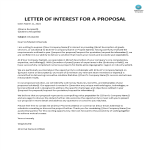 Letter Of Interest For Proposal gratis en premium templates