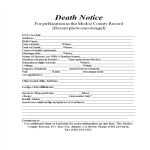 template topic preview image Death Notice Word
