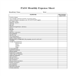 template topic preview image Pass Monthly Expense Sheet