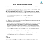 Right of way agreement - mutual gratis en premium templates