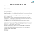 Guitarist Cover Letter gratis en premium templates