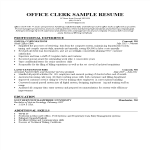 template topic preview image Office Clerk CV