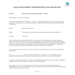 image Sales Development Representative Job Description