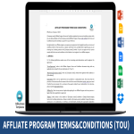 template topic preview image Affiliate marketing terms and conditions
