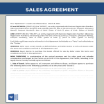 Contract For The Sale Of Goods gratis en premium templates