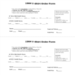 Printable T Shirt Order Form gratis en premium templates