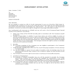 Employment Offer Letter gratis en premium templates