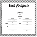 template topic preview image Birth Certificate template