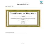 template topic preview image Baptism Certificate