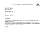 Membership Resignation Letter in Word gratis en premium templates