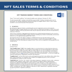 NFT Terms and Conditions gratis en premium templates