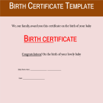 Birth Certificate gratis en premium templates