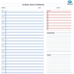 School Daily Schedule gratis en premium templates