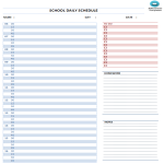 Vorschaubild der VorlageSchool Daily Schedule