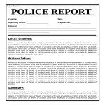 Free Police Report Template gratis en premium templates