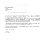 template topic preview image Application Letter for Elementary Teacher
