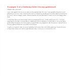 Birthday Love Letter For Girlfriend gratis en premium templates